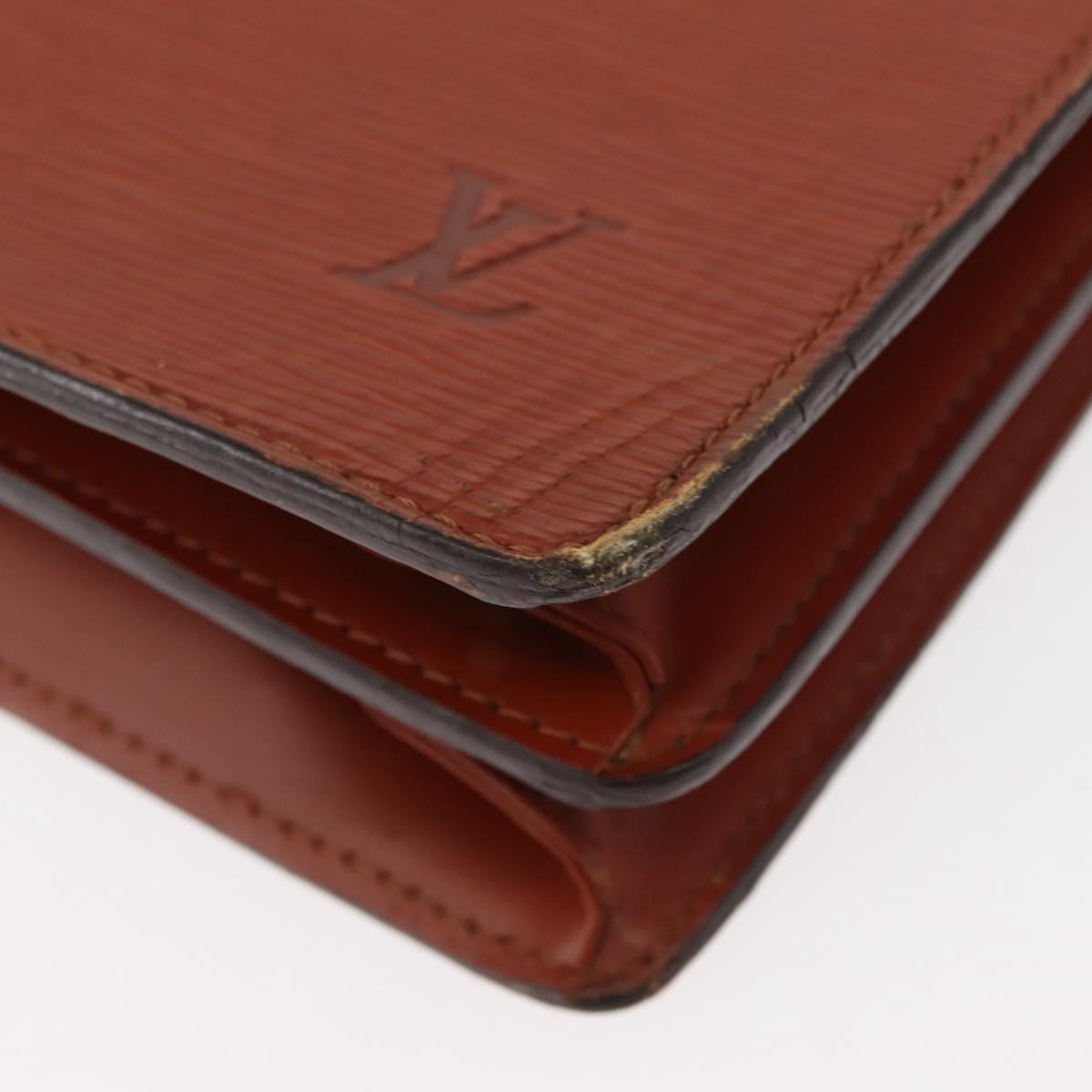 LOUIS VUITTON Epi Serviette Ambassador Business Bag Brown M54413 LV Auth 148062
