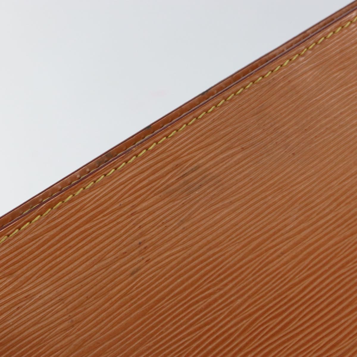 LOUIS VUITTON Epi Pochette Homme Bag Brown Zipangu Gold M52528 LV Auth 148065