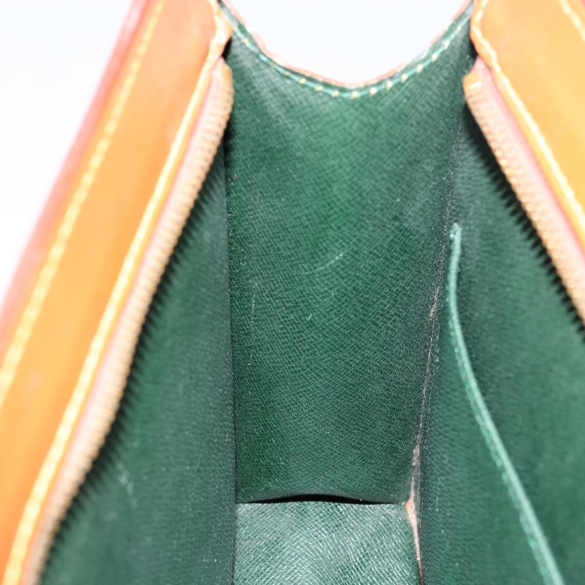 LOUIS VUITTON Epi Pochette Homme Bag Brown Zipangu Gold M52528 LV Auth 148065