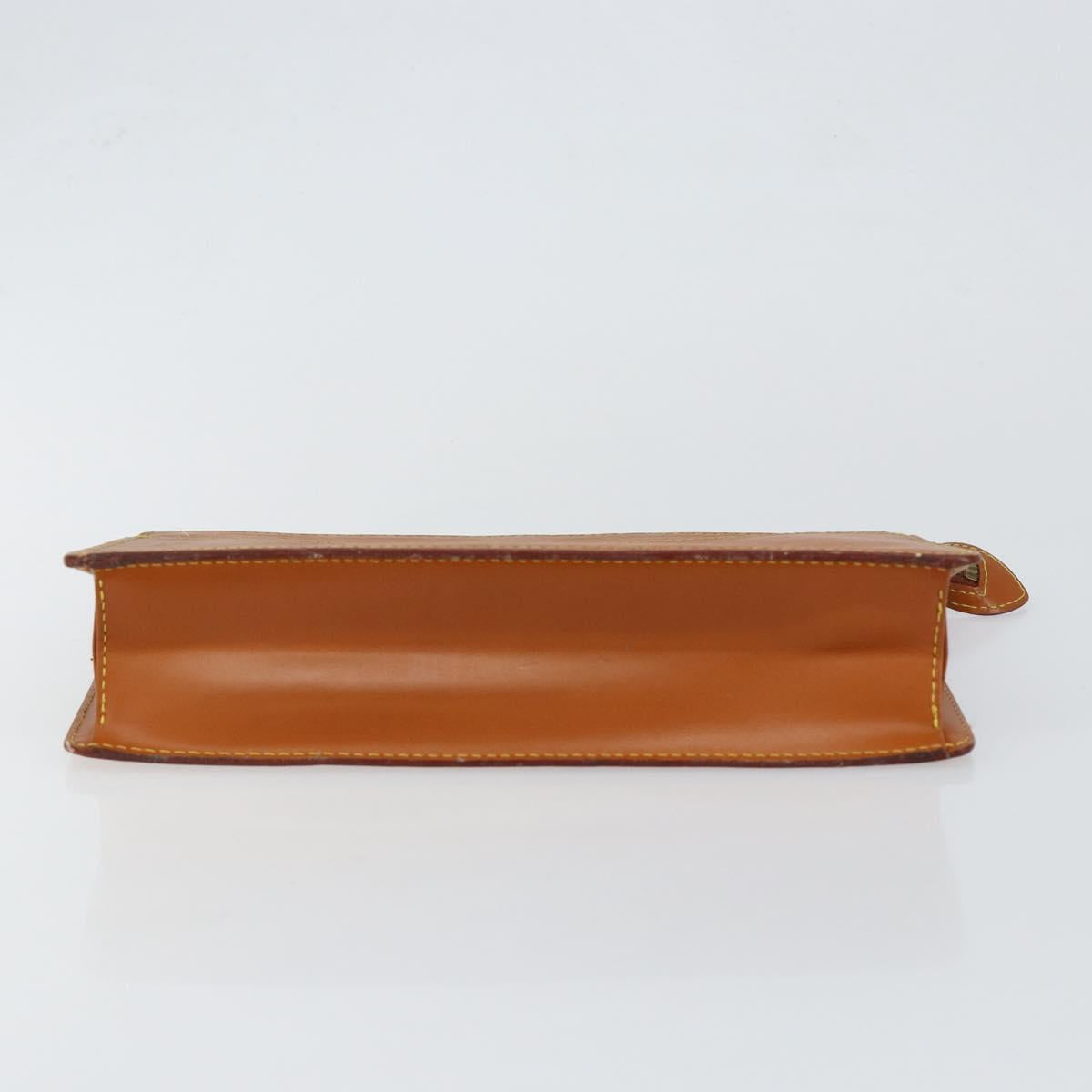 LOUIS VUITTON Epi Pochette Homme Bag Brown Zipangu Gold M52528 LV Auth 148065