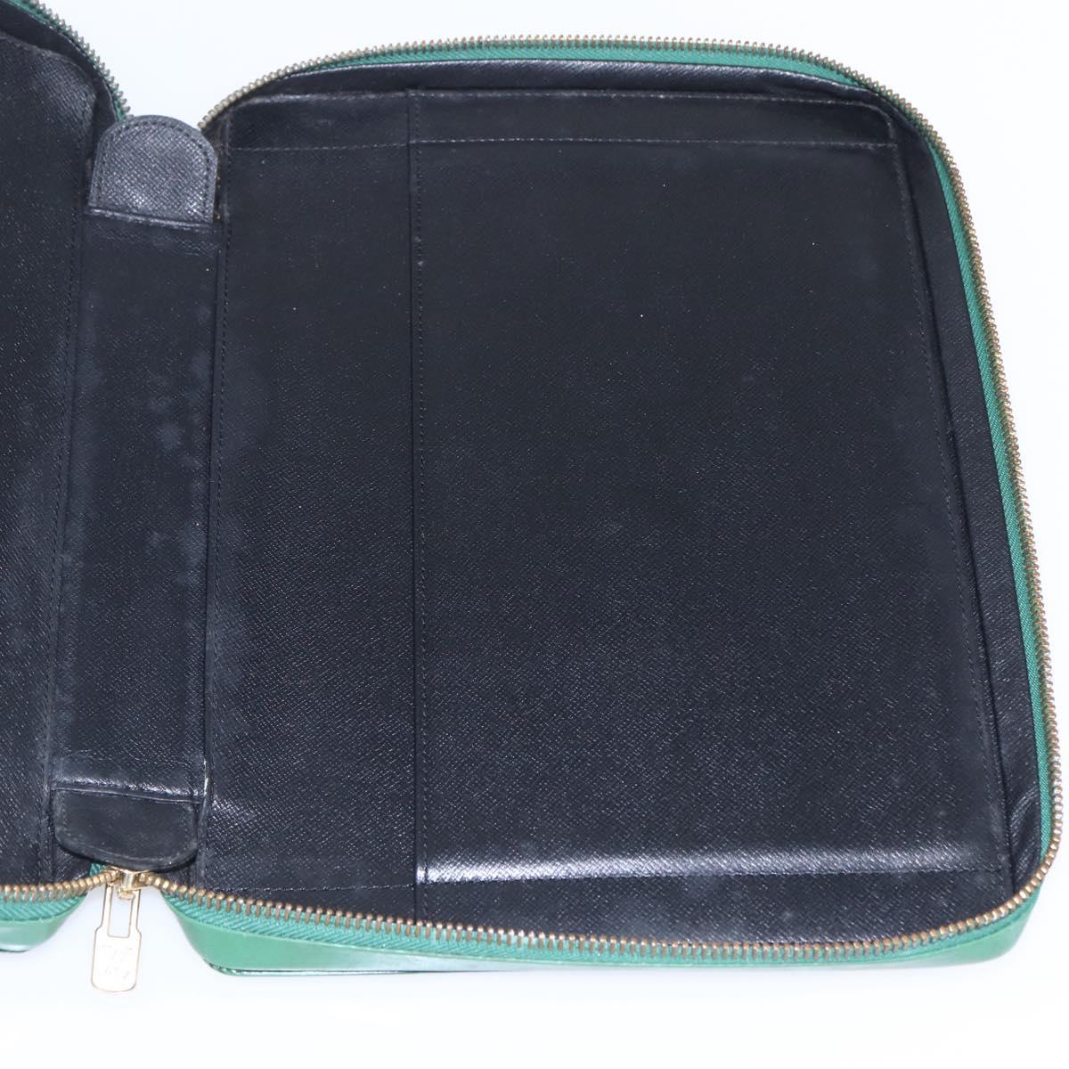 LOUIS VUITTON Epi Agenda Voyage Day Planner Cover Green LV Auth 148066