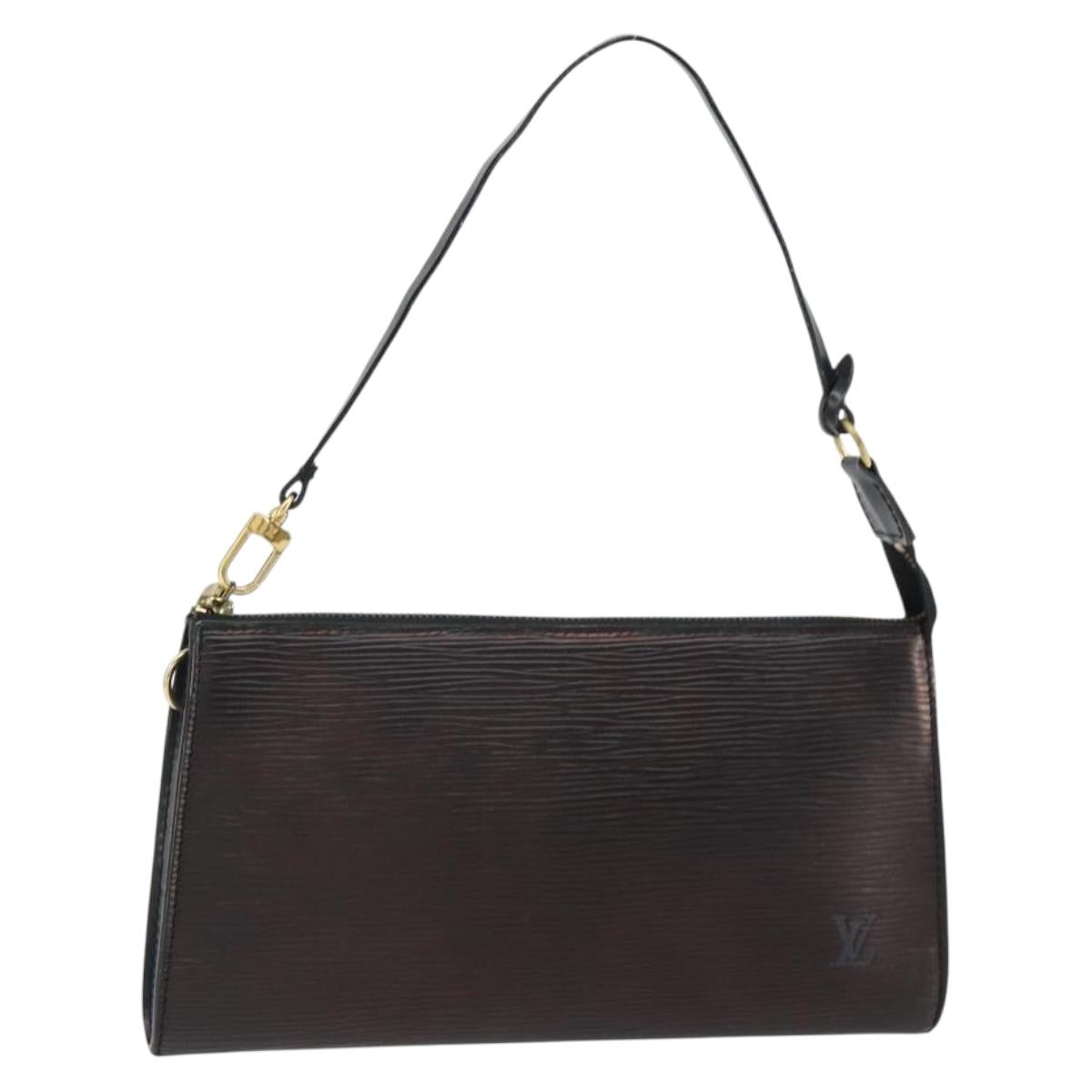 LOUIS VUITTON Epi Pochette Accessoires Accessory Pouch Black M52982 Auth 148067