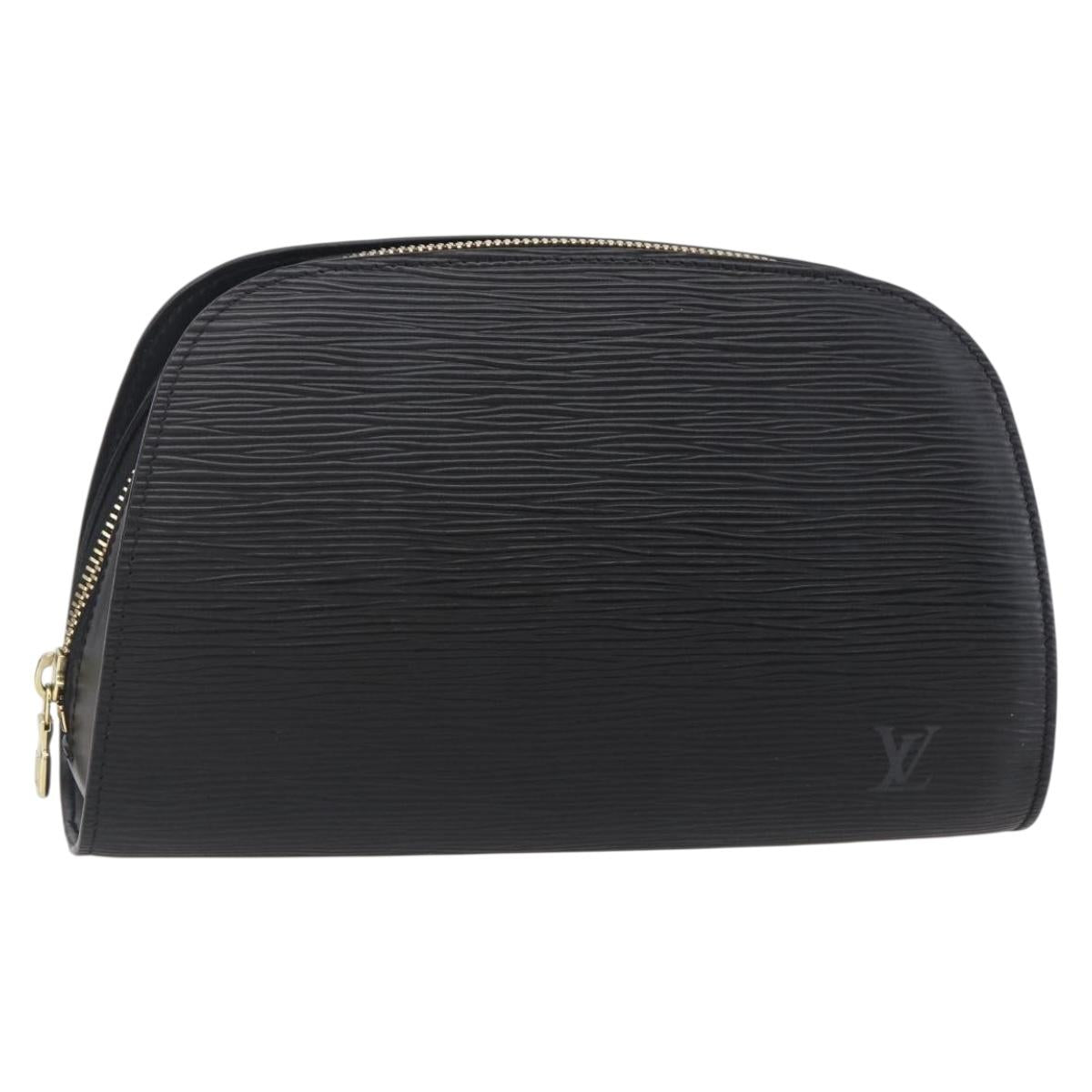 LOUIS VUITTON Epi Dauphine GM Cosmetic Pouch Black M48432 LV Auth 148068