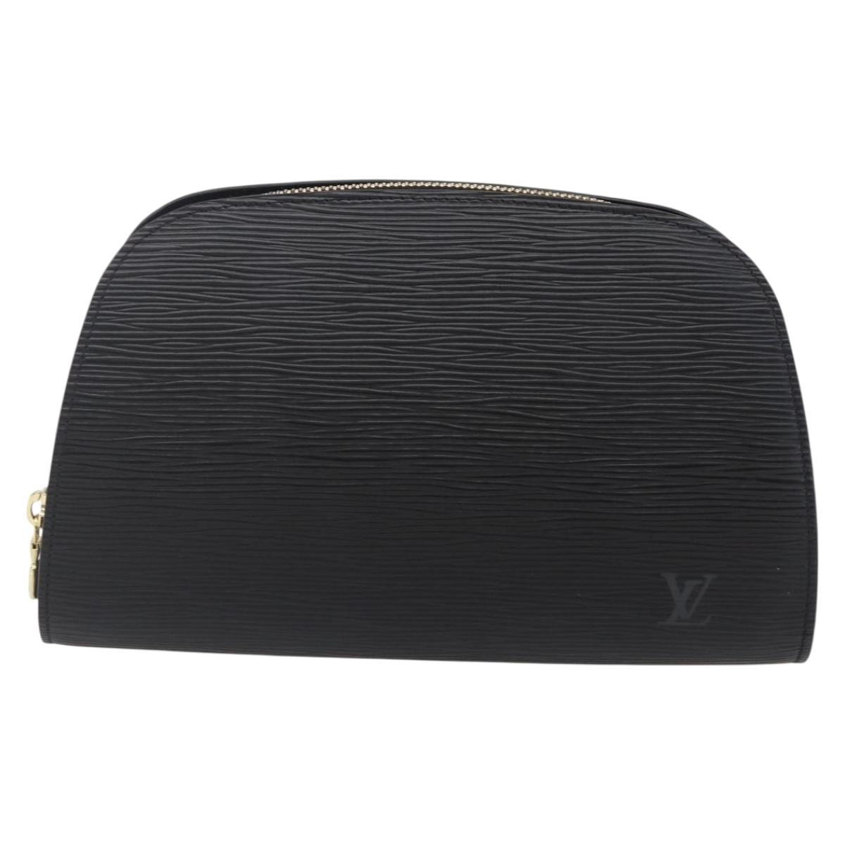 LOUIS VUITTON Epi Dauphine GM Cosmetic Pouch Black M48432 LV Auth 148068