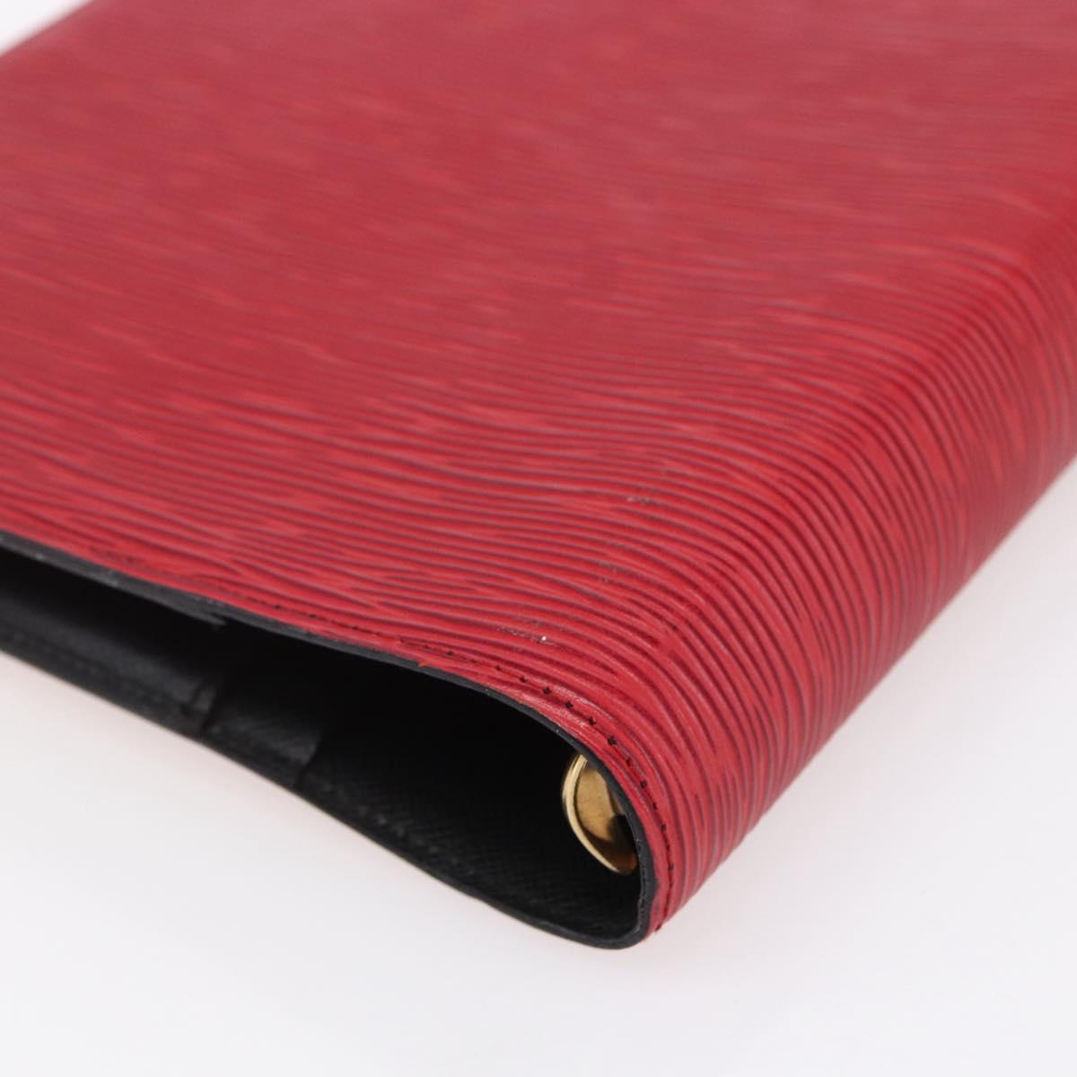 LOUIS VUITTON Epi Agenda GM Day Planner Cover Red R20217 LV Auth 148069