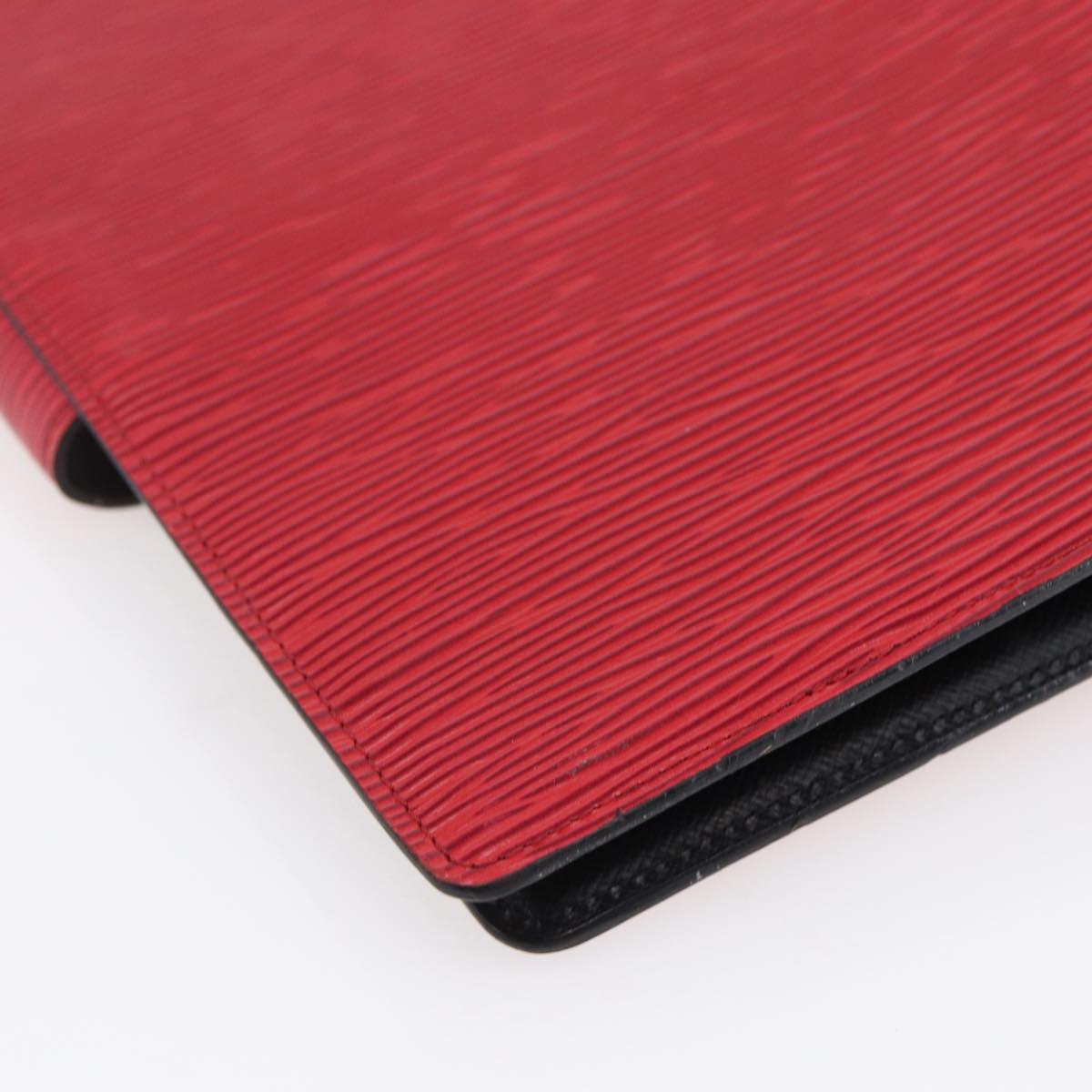 LOUIS VUITTON Epi Agenda GM Day Planner Cover Red R20217 LV Auth 148069