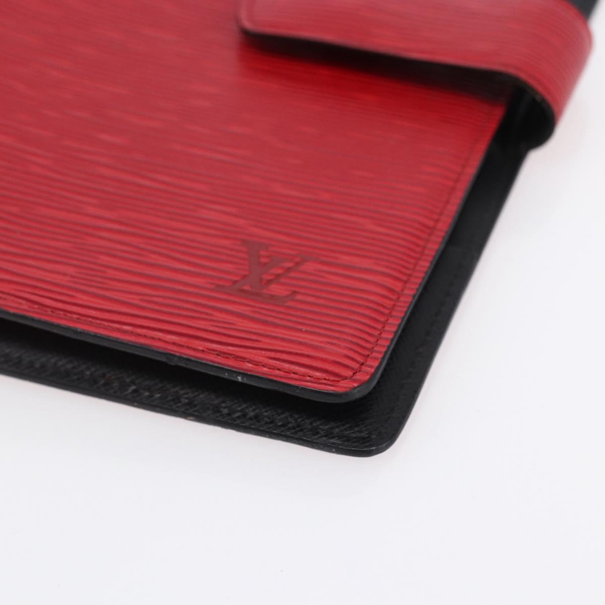 LOUIS VUITTON Epi Agenda GM Day Planner Cover Red R20217 LV Auth 148069