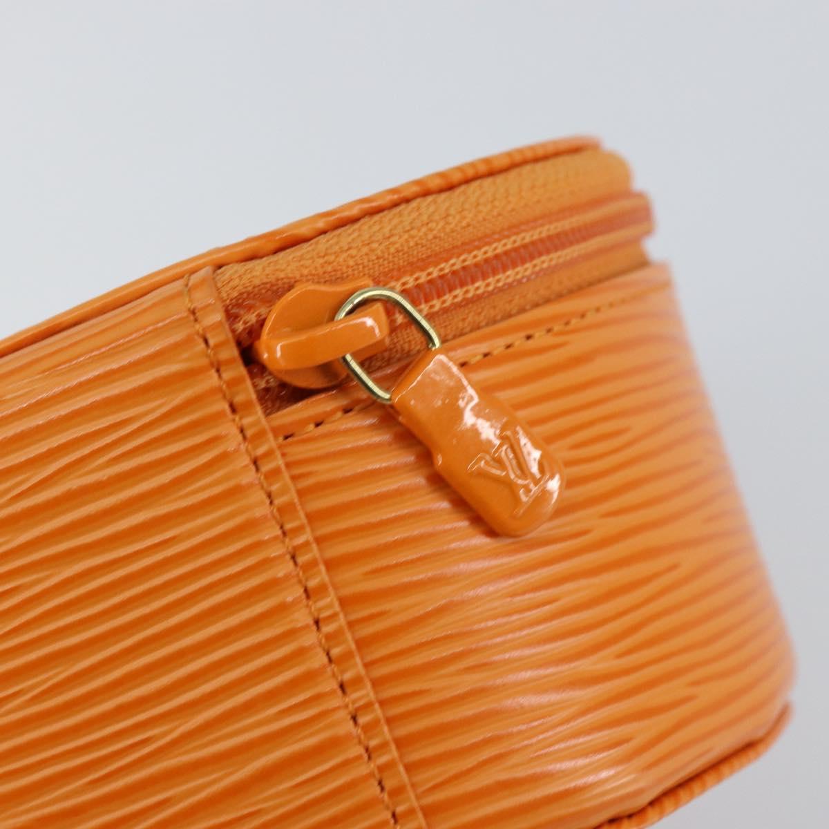 LOUIS VUITTON Epi Ecrin Bijoux 12 Jewelry Box Orange Mandarin LV Auth 148070
