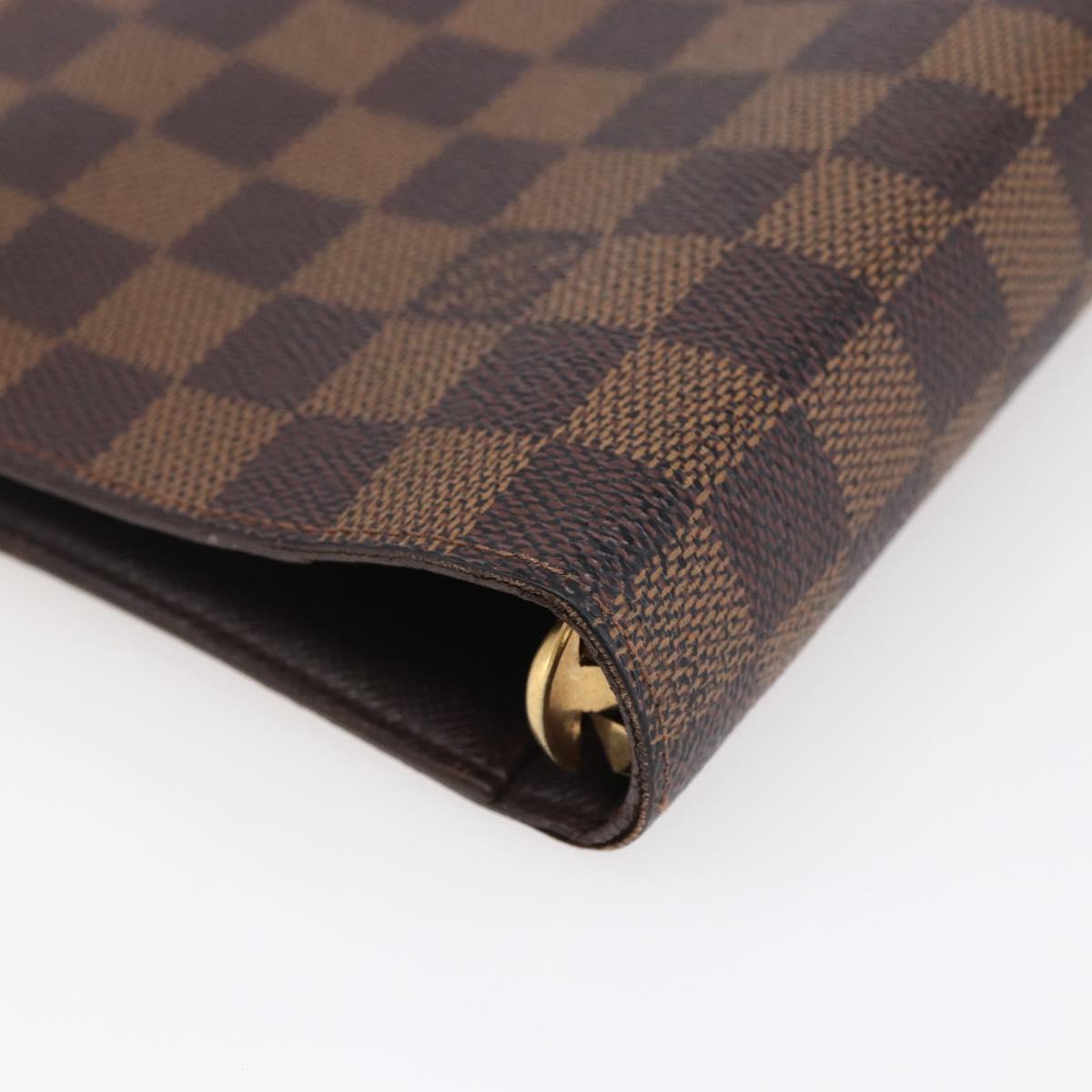 LOUIS VUITTON Damier Ebene Agenda MM Day Planner Cover R20240 LV Auth 148072