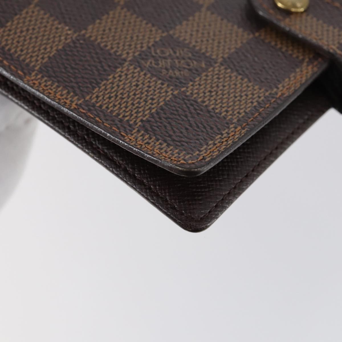 LOUIS VUITTON Damier Ebene Agenda PM Day Planner Cover 2Set R20700 Auth 148073