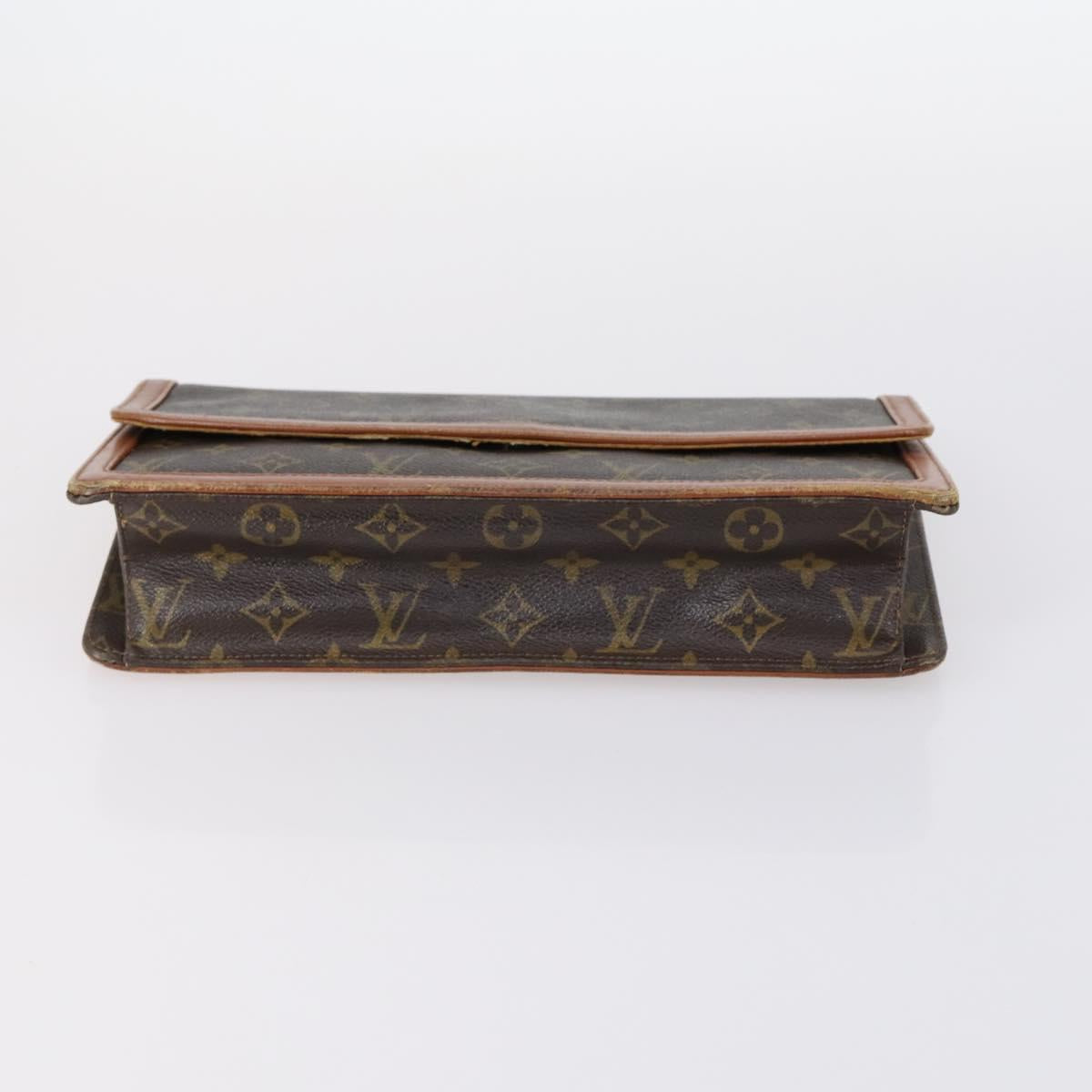 LOUIS VUITTON Epi Monogram Clutch Bag 4Set Black LV Auth 148075