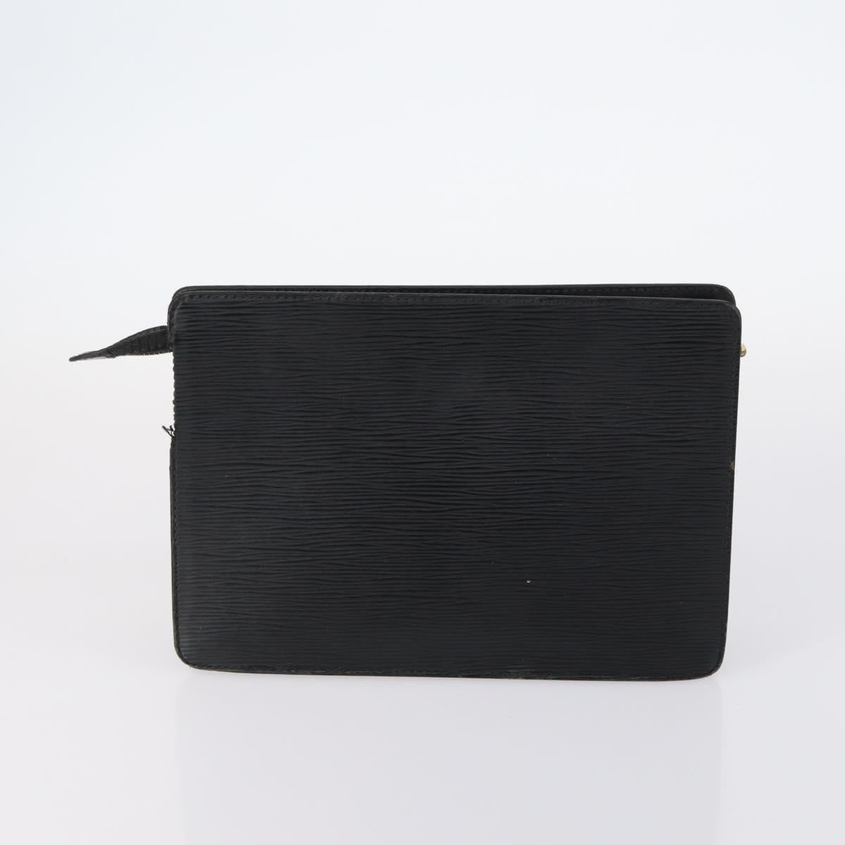 LOUIS VUITTON Epi Monogram Clutch Bag 4Set Black LV Auth 148075