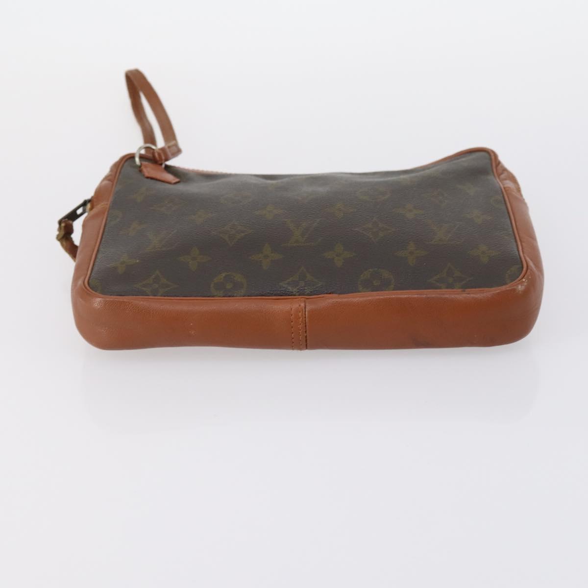LOUIS VUITTON Epi Monogram Clutch Bag 4Set Black LV Auth 148075