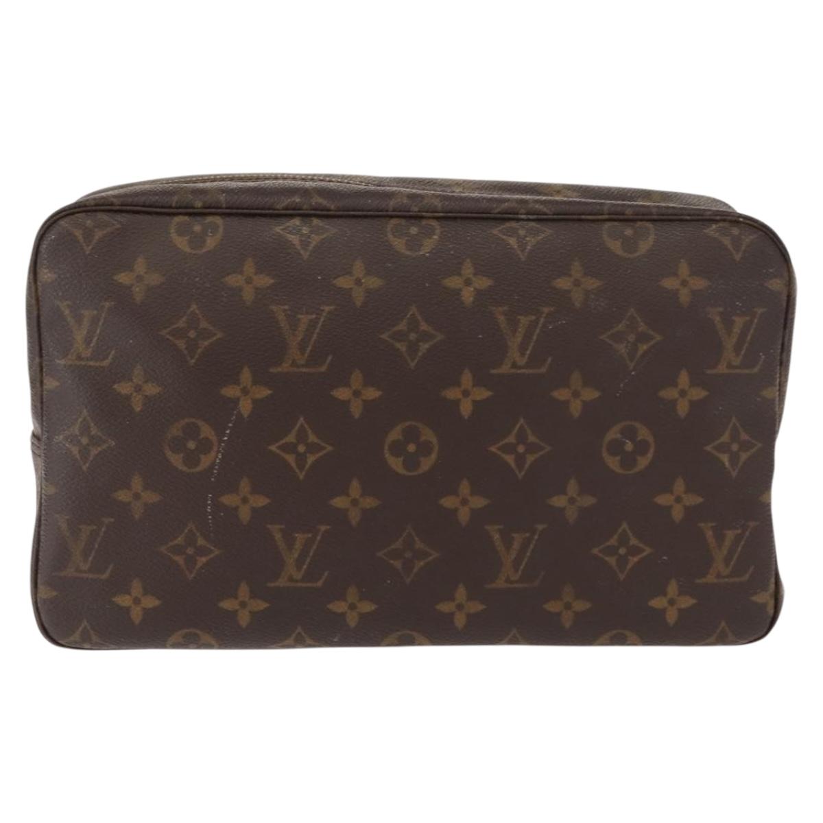 LOUIS VUITTON Monogram Trousse Toilette 28 Clutch Bag M47522 LV Auth 148093