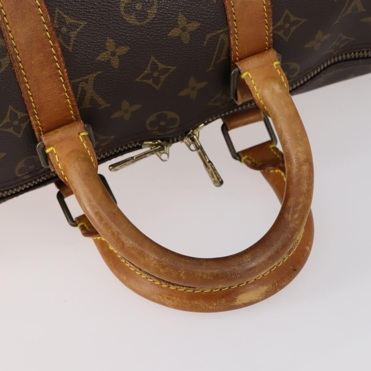 LOUIS VUITTON Monogram Keepall Bandouliere 45 Boston Bag M41418 LV Auth 148109