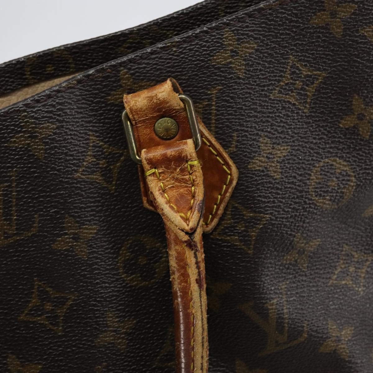 LOUIS VUITTON Monogram Sac Plat Hand Bag M51140 LV Auth 148112
