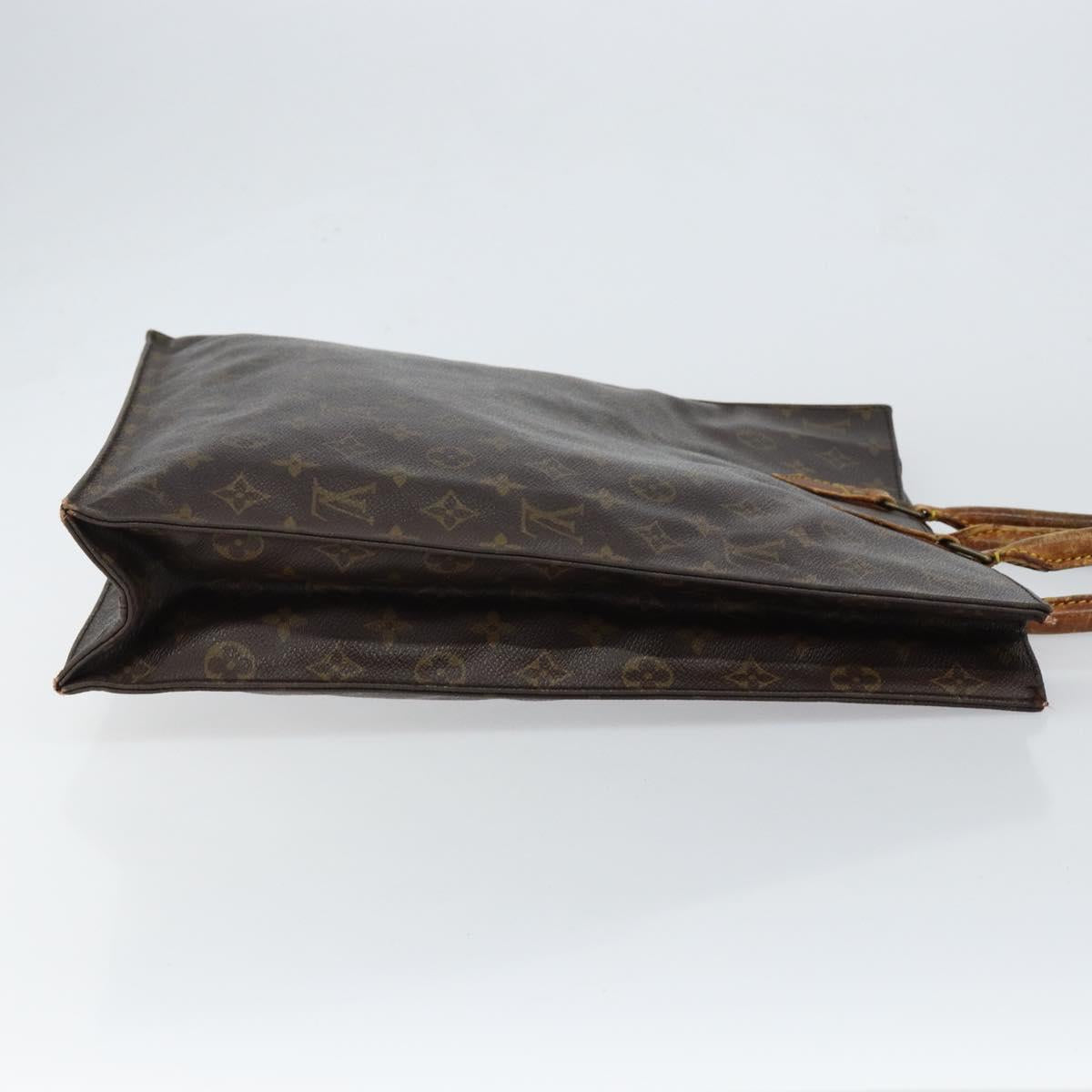 LOUIS VUITTON Monogram Sac Plat Hand Bag M51140 LV Auth 148112