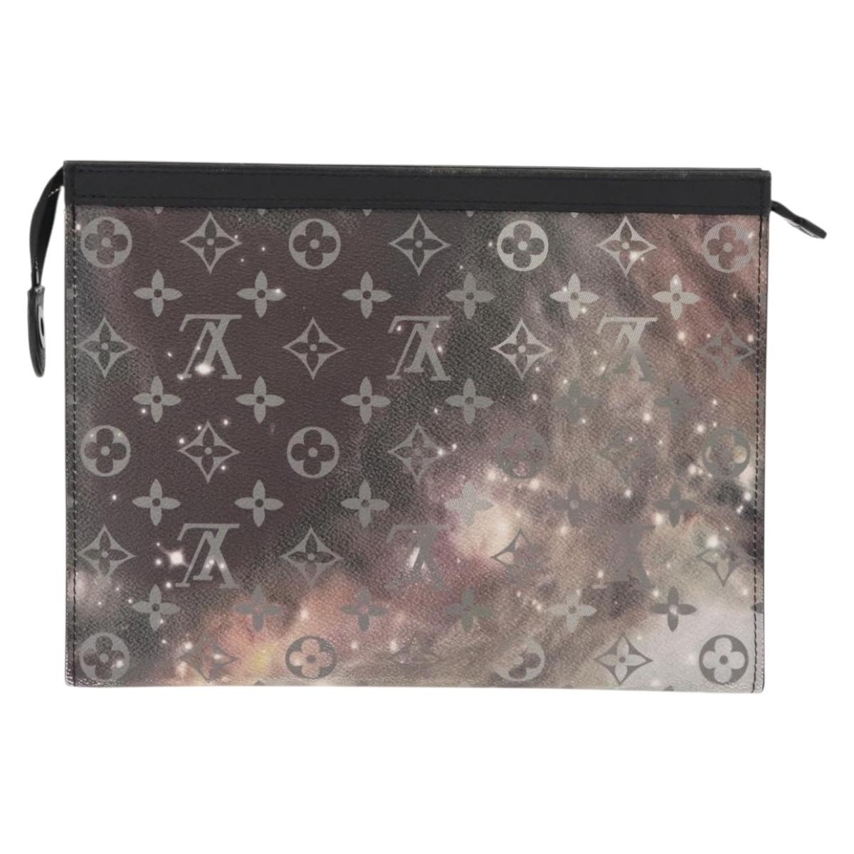 LOUIS VUITTON Monogram Galaxy Pochette Voyage MM Bag Gray M44448 LV Auth 148119
