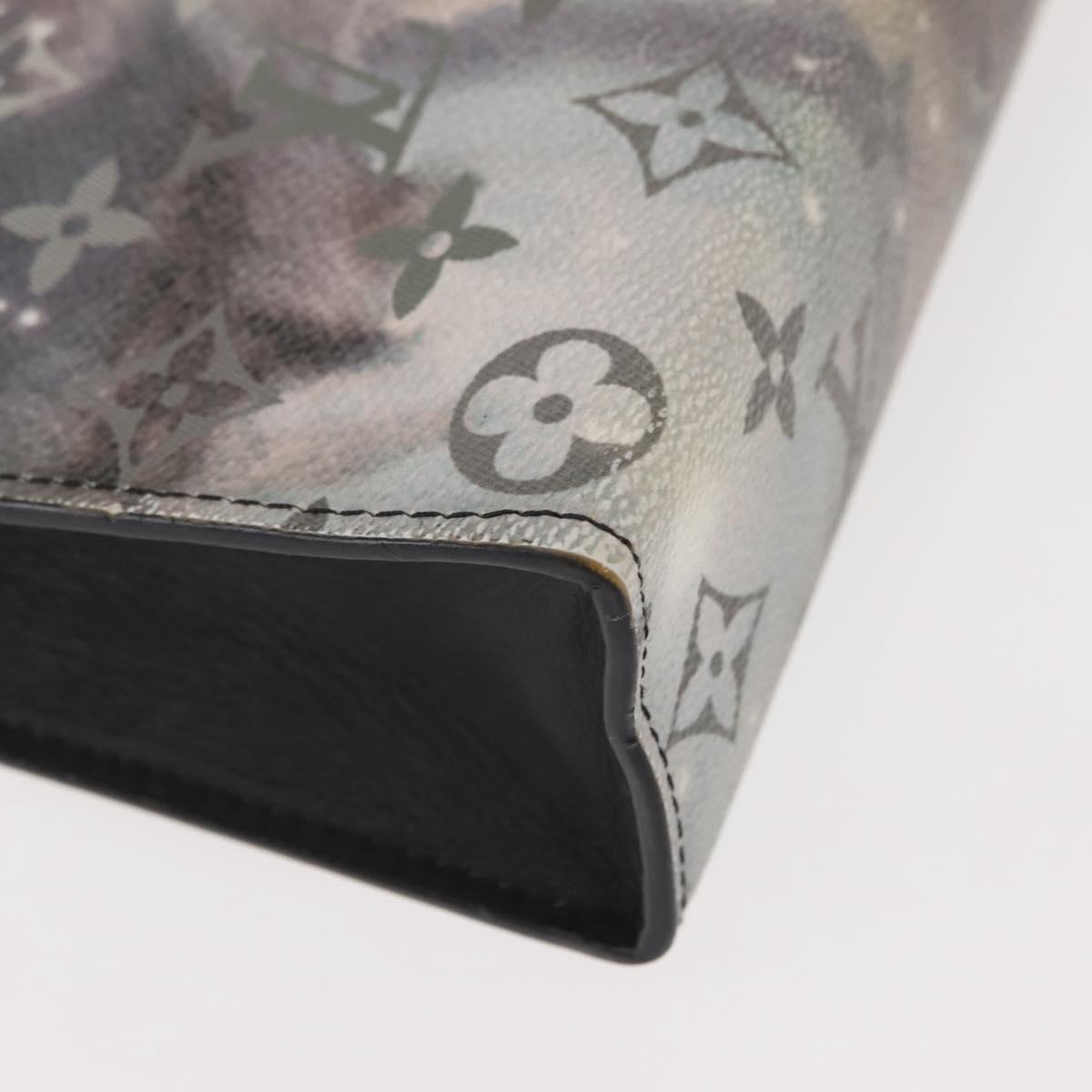 LOUIS VUITTON Monogram Galaxy Pochette Voyage MM Bag Gray M44448 LV Auth 148119