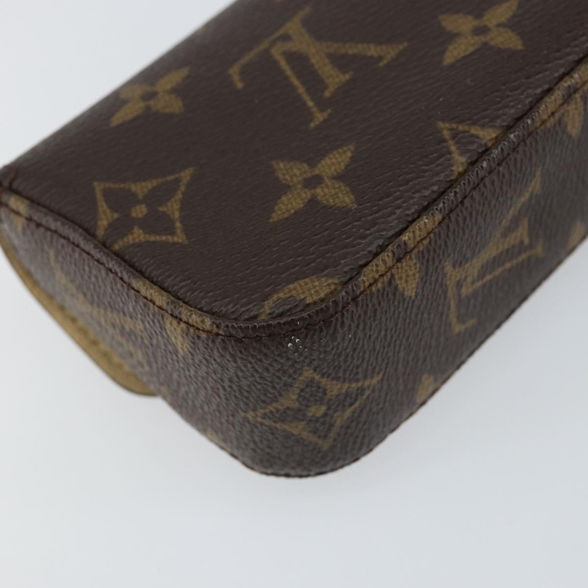 LOUIS VUITTON Monogram Pochette lagoon Glasses Case M60008 LV Auth 148124