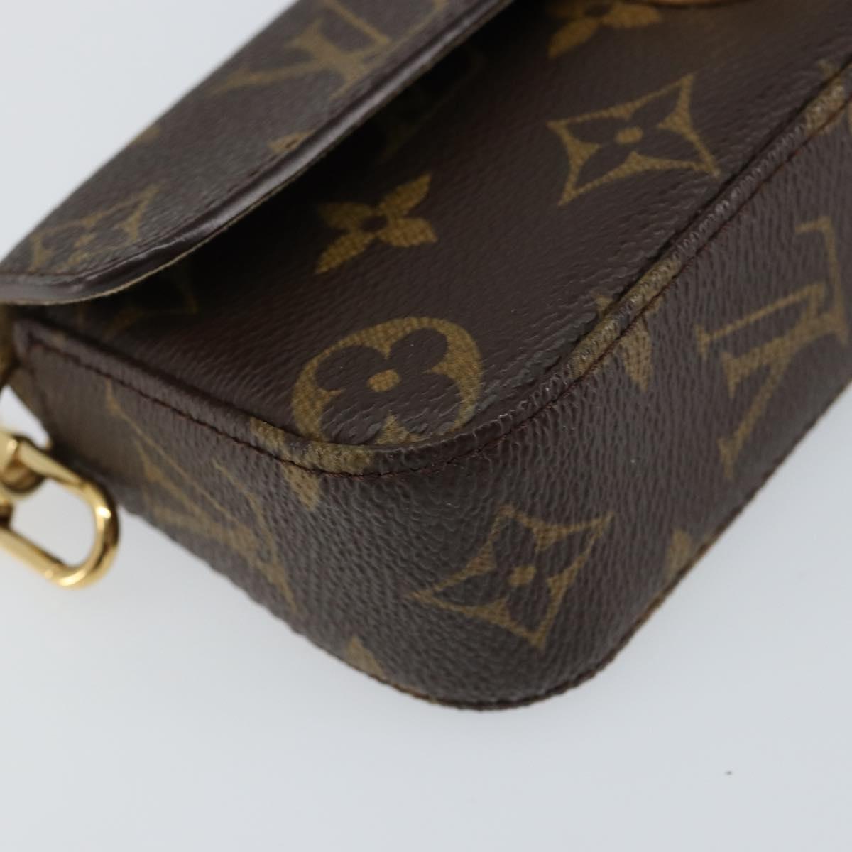 LOUIS VUITTON Monogram Pochette lagoon Glasses Case M60008 LV Auth 148124