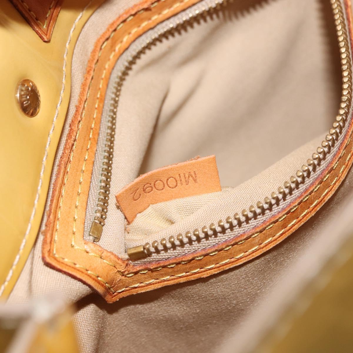 LOUIS VUITTON Monogram Vernis Reade PM Hand Bag Beige M91334 LV Auth 148128