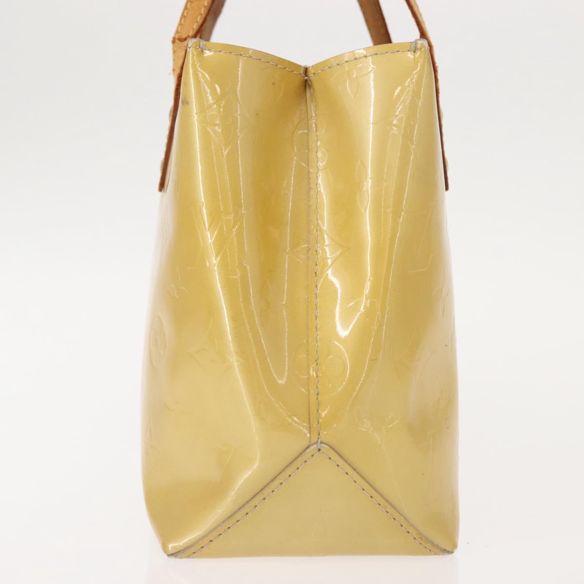 LOUIS VUITTON Monogram Vernis Reade PM Hand Bag Beige M91334 LV Auth 148128