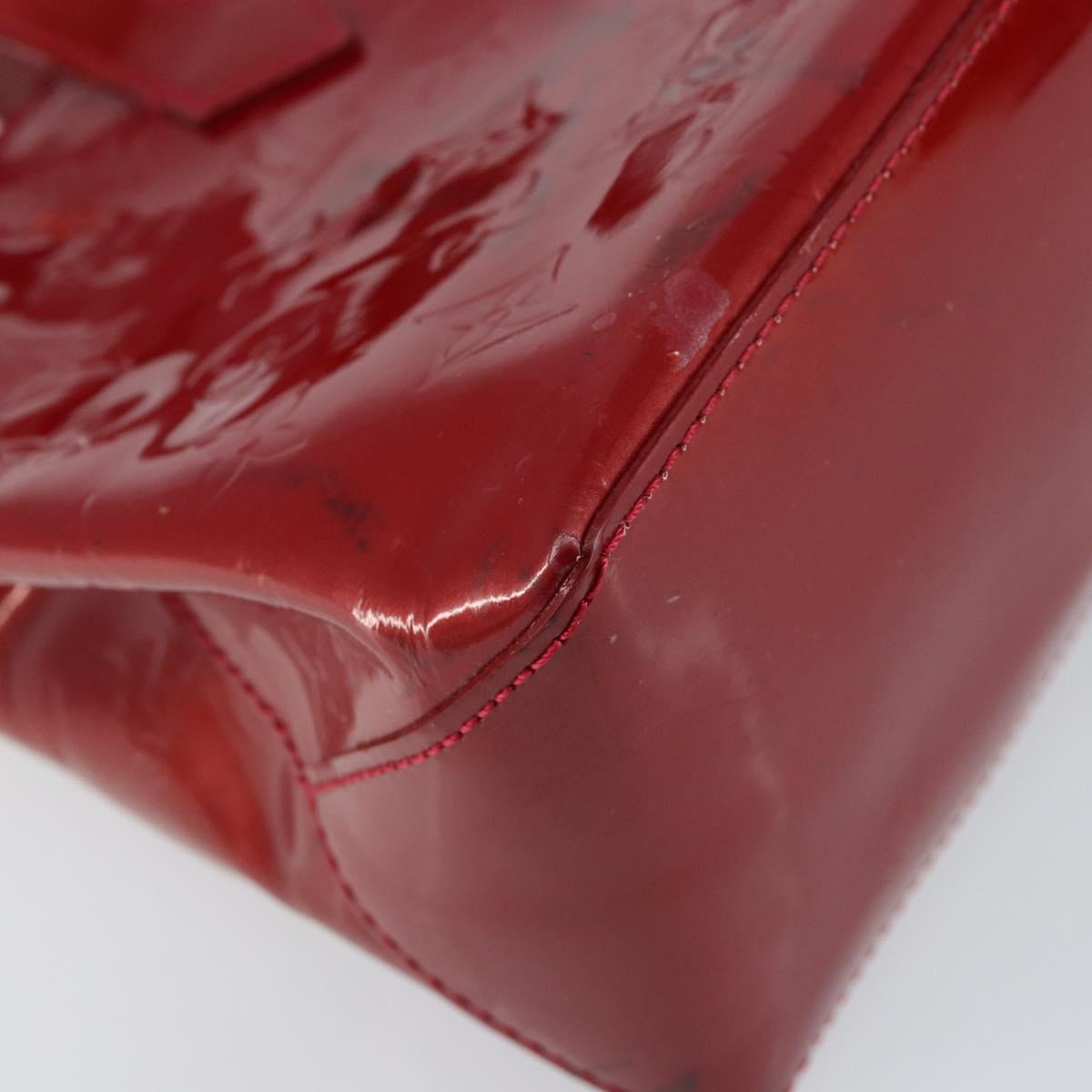 LOUIS VUITTON Monogram Vernis Wilshire PM Bag Pomme D'amour M93642 Auth 148130