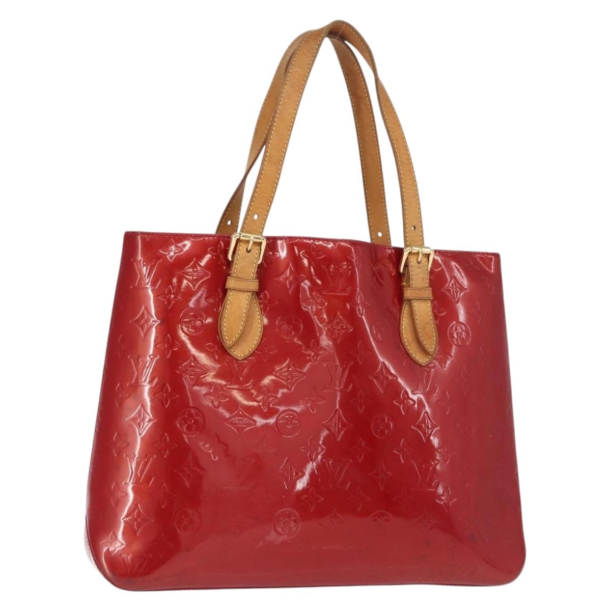 LOUIS VUITTON Monogram Vernis Brentwood Bag Pomme D'amour M91989 LV Auth 148132