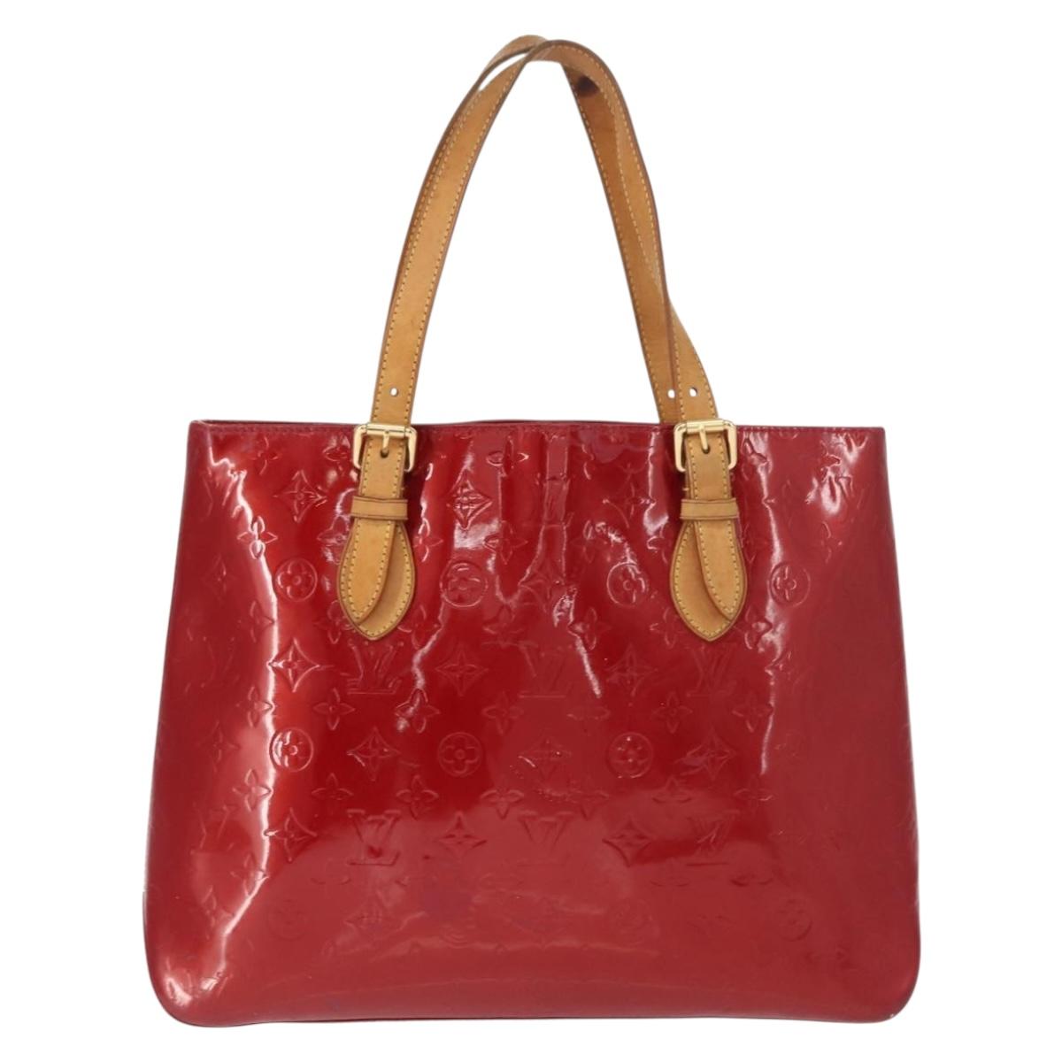 LOUIS VUITTON Monogram Vernis Brentwood Bag Pomme D'amour M91989 LV Auth 148132