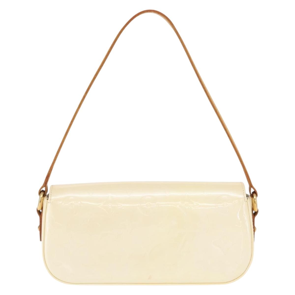 LOUIS VUITTON Monogram Vernis Malibu Street Bag Perle M91507 LV Auth 148134