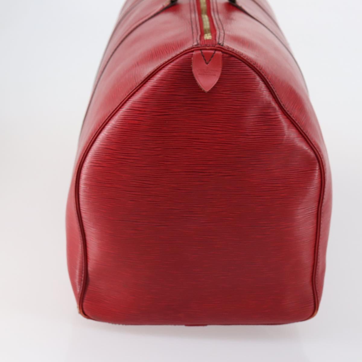LOUIS VUITTON Epi Keepall 60 Boston Bag Red M42947 LV Auth 148138