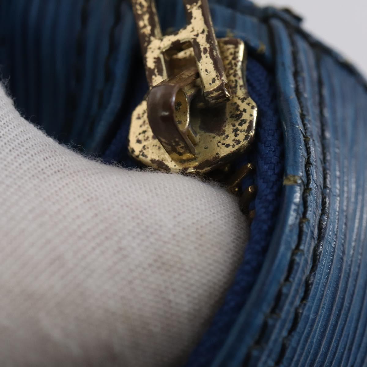 LOUIS VUITTON Epi Keepall 45 Boston Bag Blue M42975 LV Auth 148140