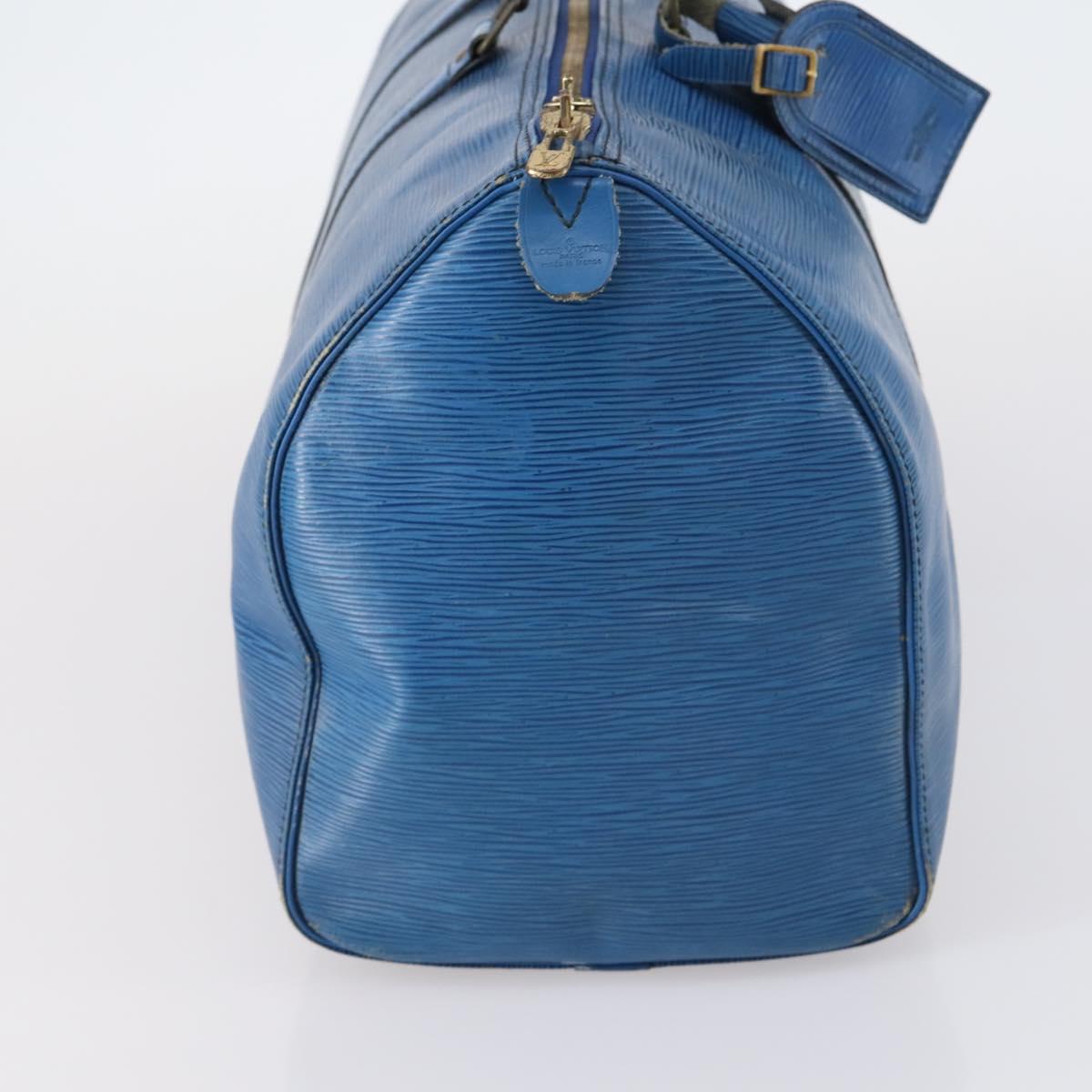 LOUIS VUITTON Epi Keepall 45 Boston Bag Blue M42975 LV Auth 148140A
