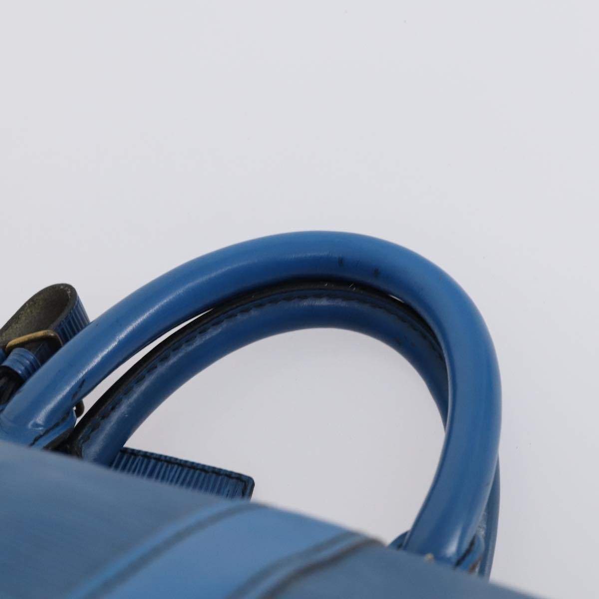 LOUIS VUITTON Epi Keepall 45 Boston Bag Blue M42975 LV Auth 148140