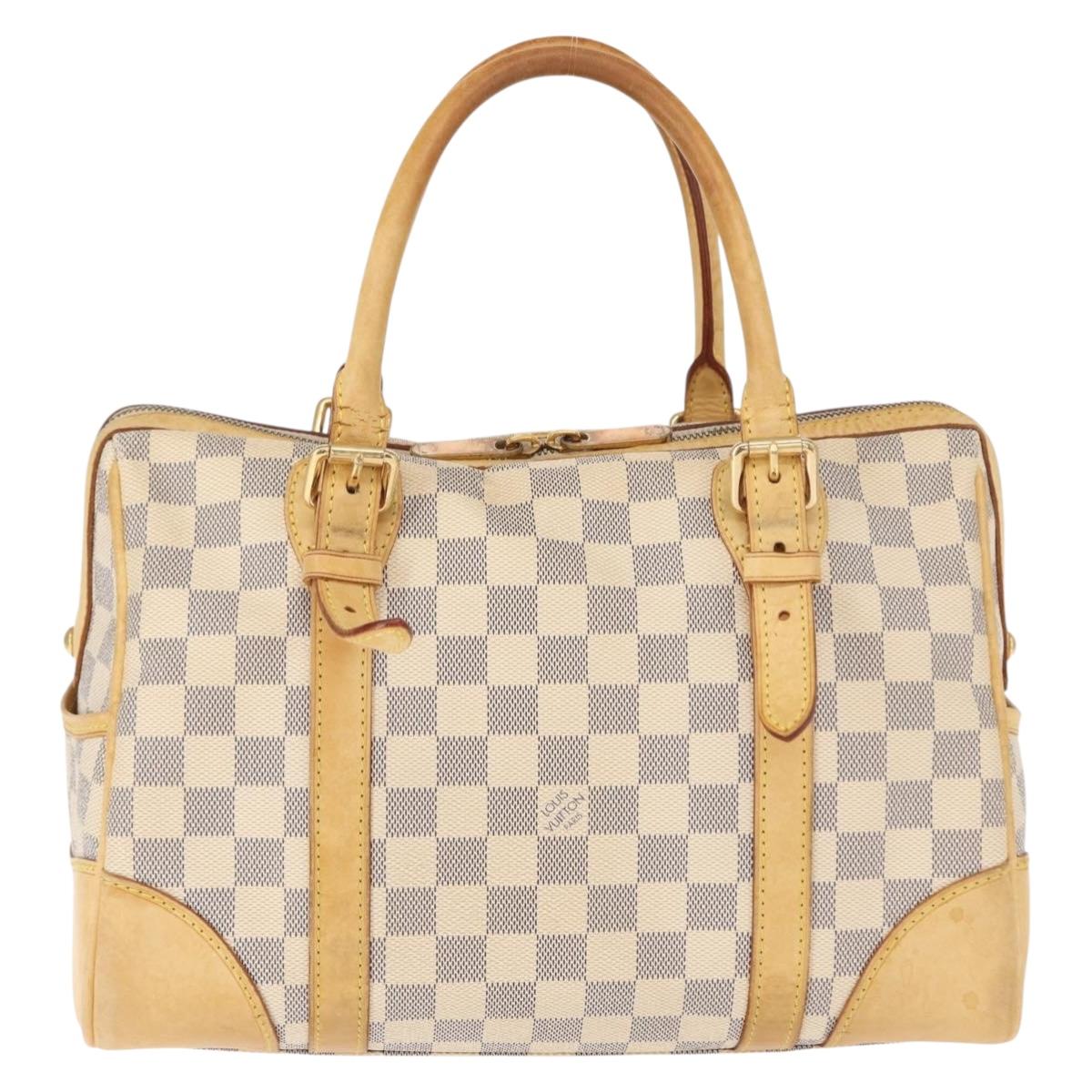 LOUIS VUITTON Damier Azur Berkeley Hand Bag N52001 LV Auth 148149