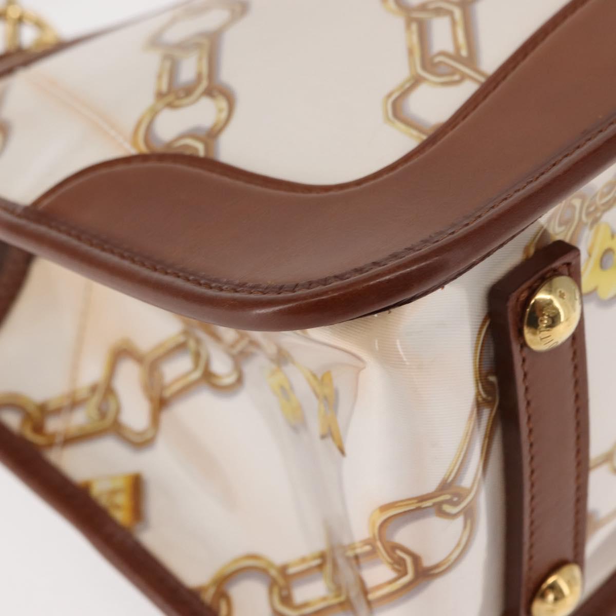 LOUIS VUITTON Monogram Charm Cabas Bron Hand Bag Brown White M95157 Auth 148150