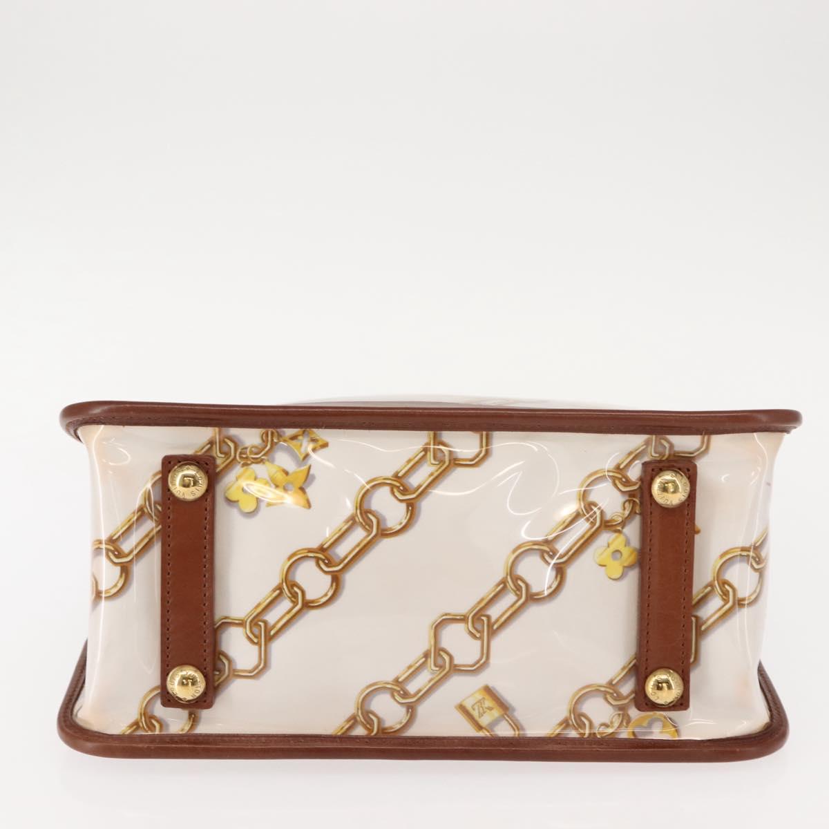 LOUIS VUITTON Monogram Charm Cabas Bron Hand Bag Brown White M95157 Auth 148150