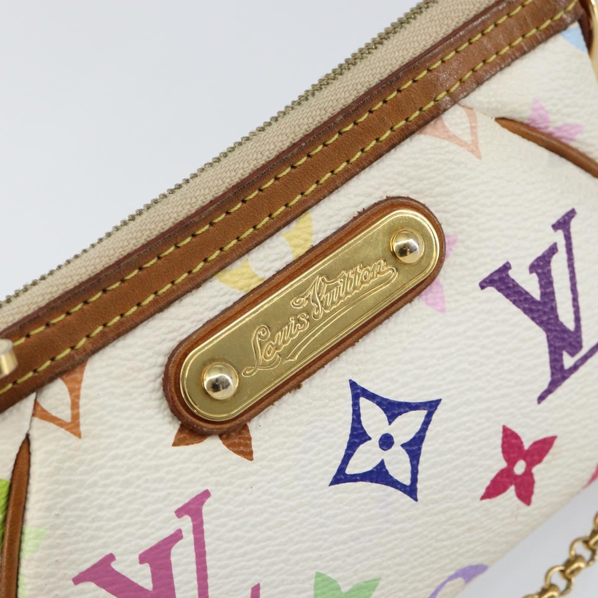 LOUIS VUITTON Multicolor Pochette Mira PM Hand Bag White M60096 LV Auth 148153