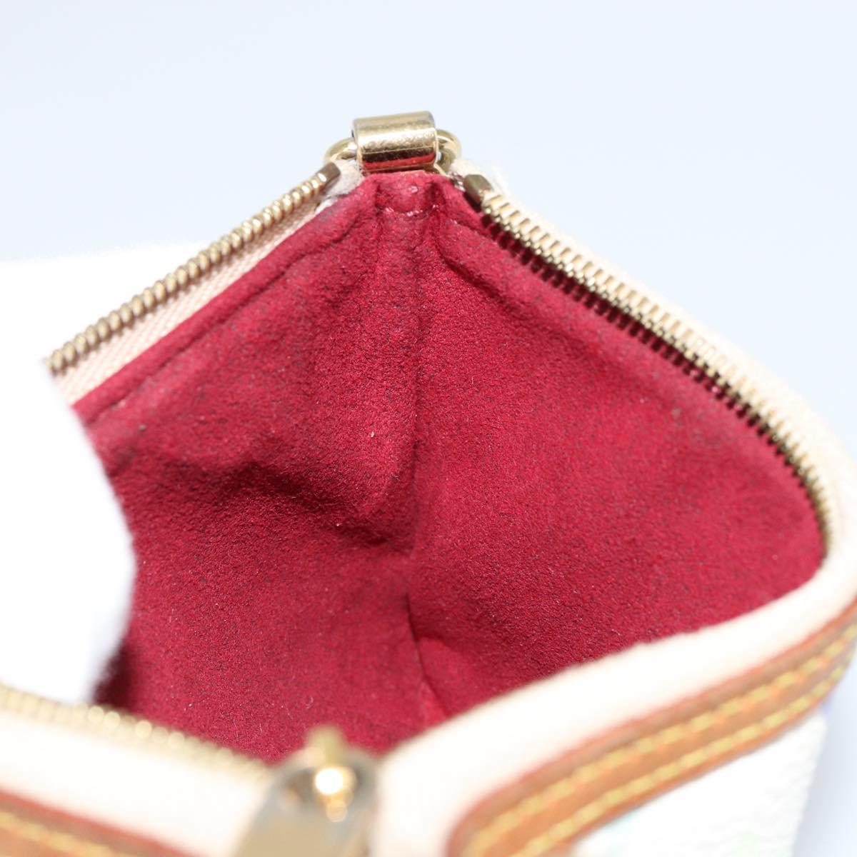 LOUIS VUITTON Multicolor Pochette Mira PM Hand Bag White M60096 LV Auth 148153