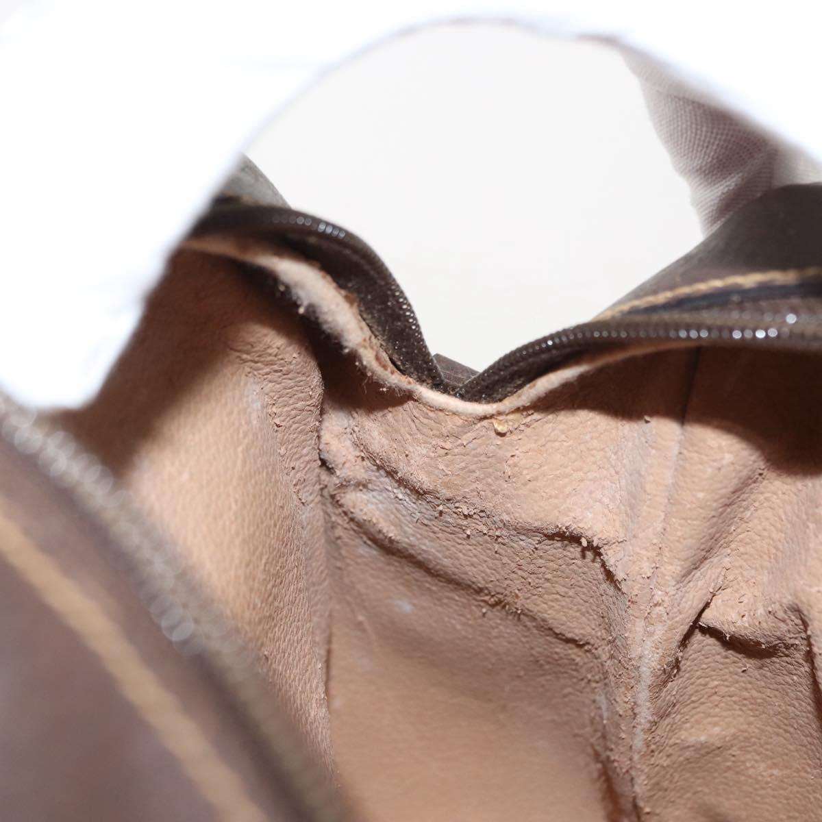 GUCCI GG Supreme Web Sherry Line Shoulder Bag PVC Beige Gold Auth 148158