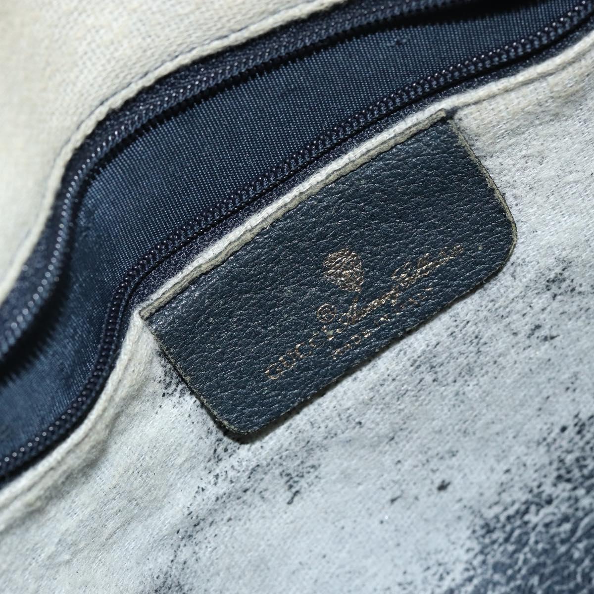 GUCCI GG Supreme Sherry Line Shoulder Bag PVC Navy Gold 89 02 077 Auth 148160