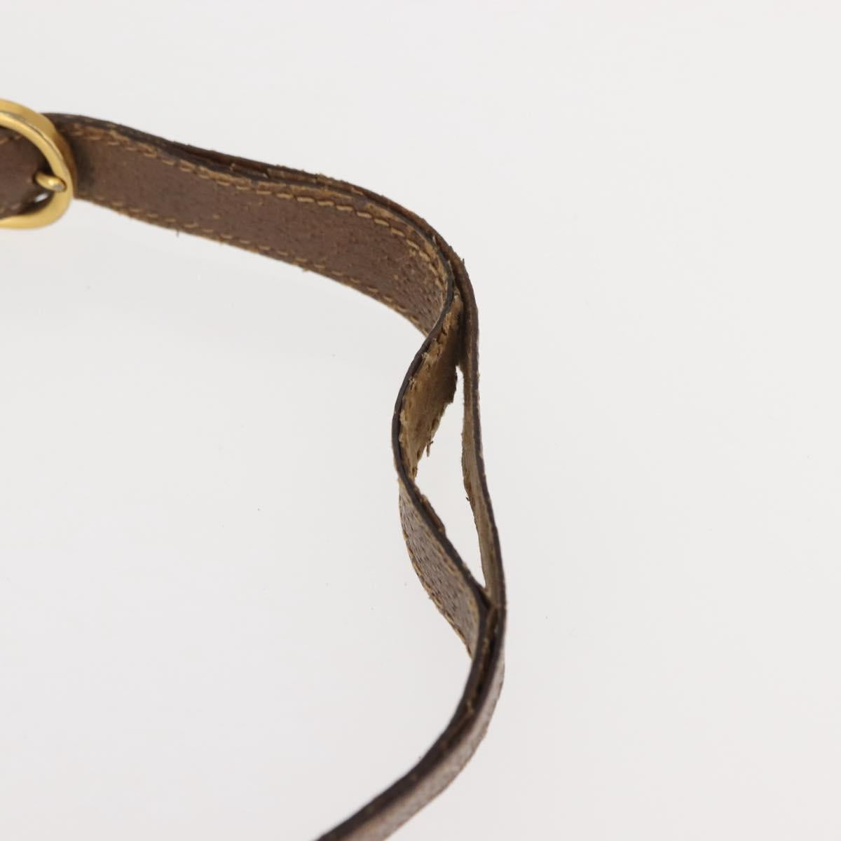 GUCCI GG Supreme Web Sherry Line Bag PVC Beige Gold 41 02 085 Auth 148164