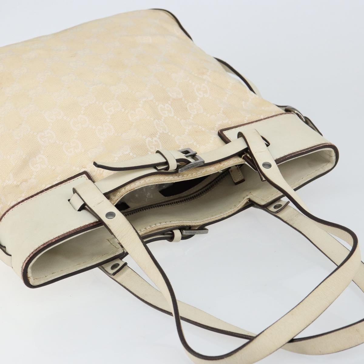 GUCCI GG Canvas Tote Bag Beige 107757 Auth 148167