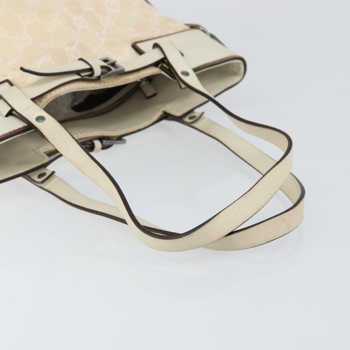 GUCCI GG Canvas Tote Bag Beige 107757 Auth 148167