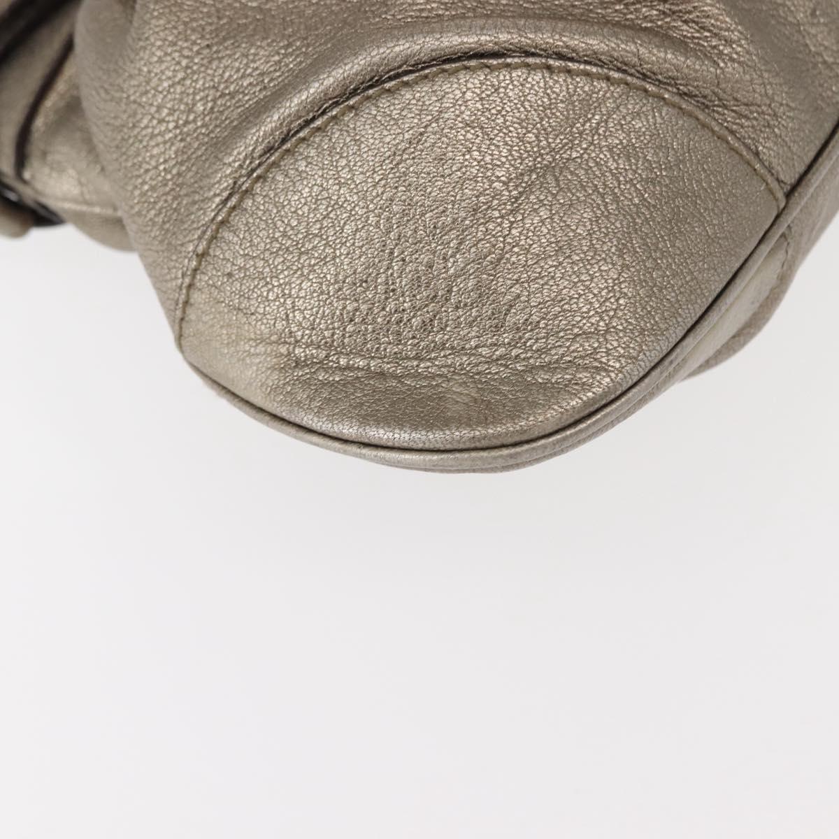 Salvatore Ferragamo Gancini Tote Bag Leather Gold Tone Auth 148181