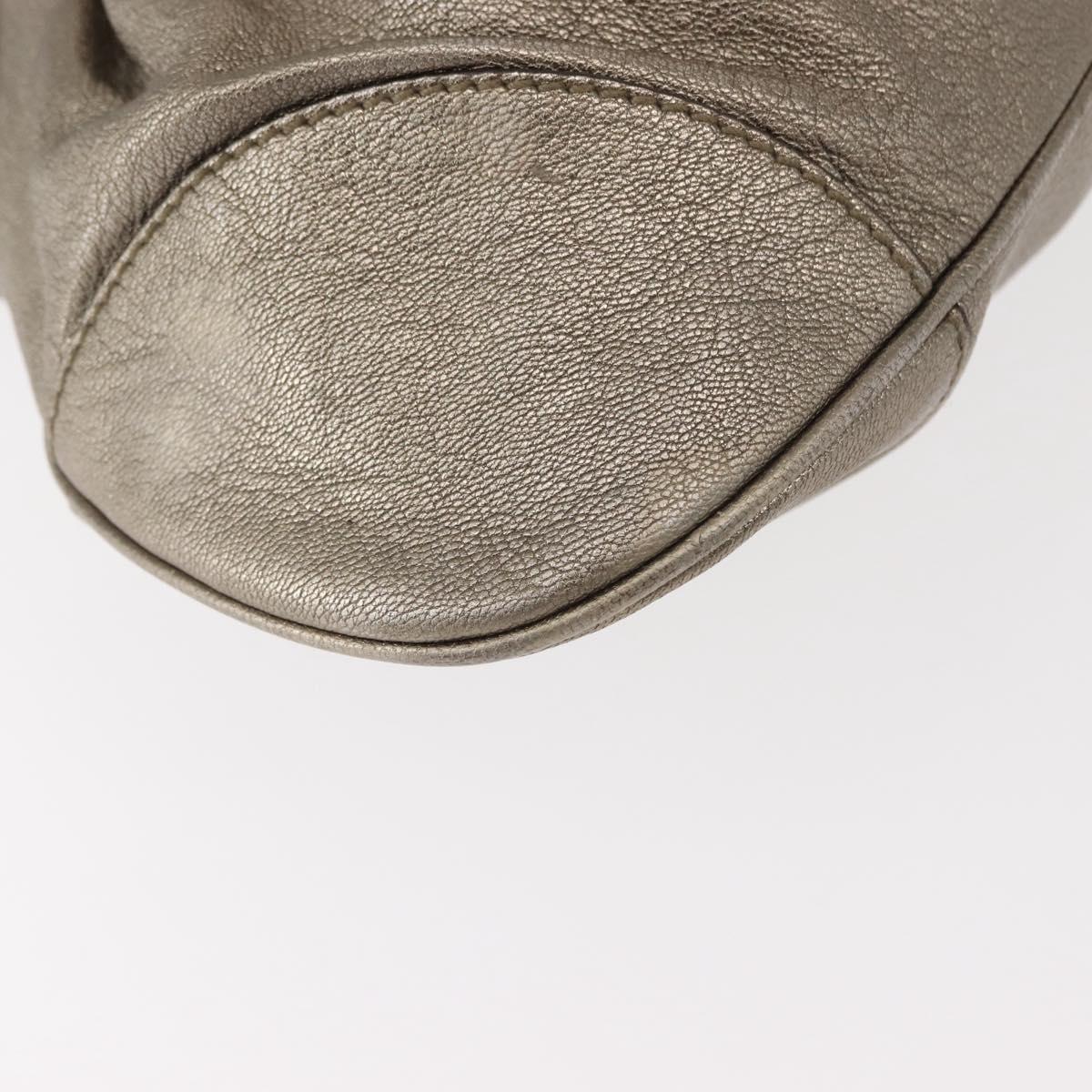 Salvatore Ferragamo Gancini Tote Bag Leather Gold Tone Auth 148181