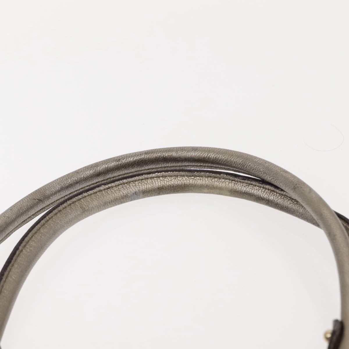 Salvatore Ferragamo Gancini Tote Bag Leather Gold Tone Auth 148181