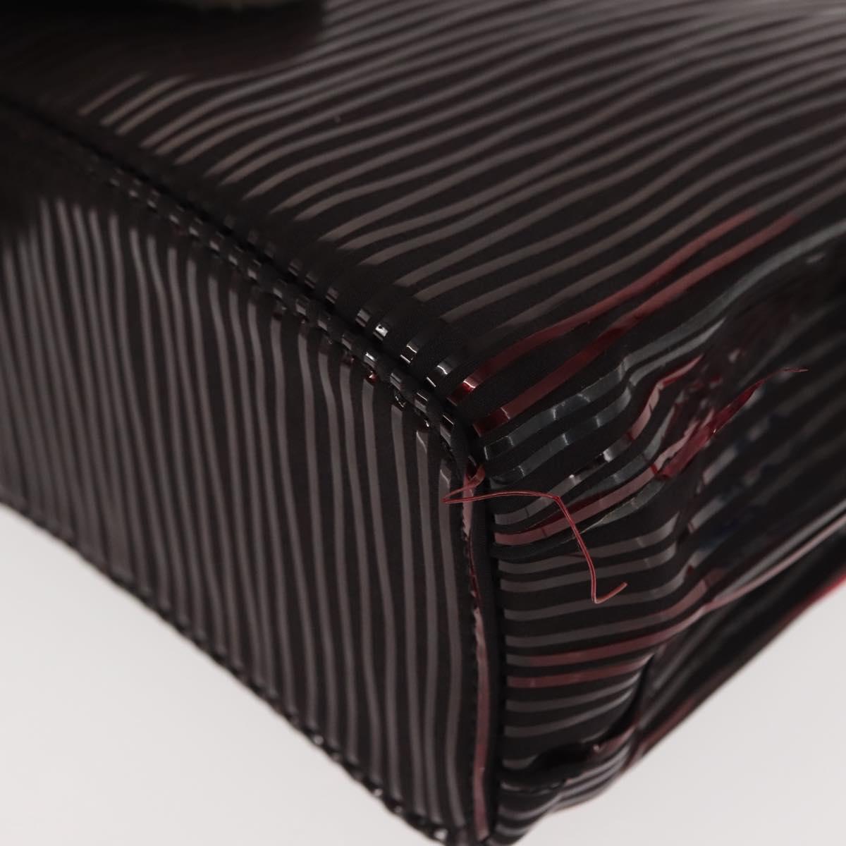 CARTIER Trinity Hand Bag Nylon Black Gold Auth 148194