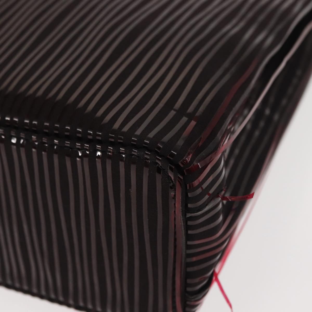 CARTIER Trinity Hand Bag Nylon Black Gold Auth 148194